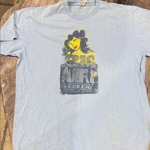 Vintage Custom Graphic Light Blue T-Shirt
